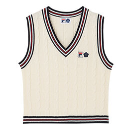 FILA×マリークワント ラインニット ベスト