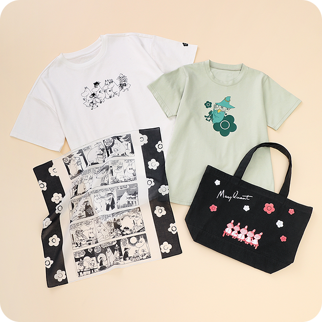 MOOMIN × MQ のTシャツ・トートバッグ・ハンカチなどアパレルグッズのイメージ