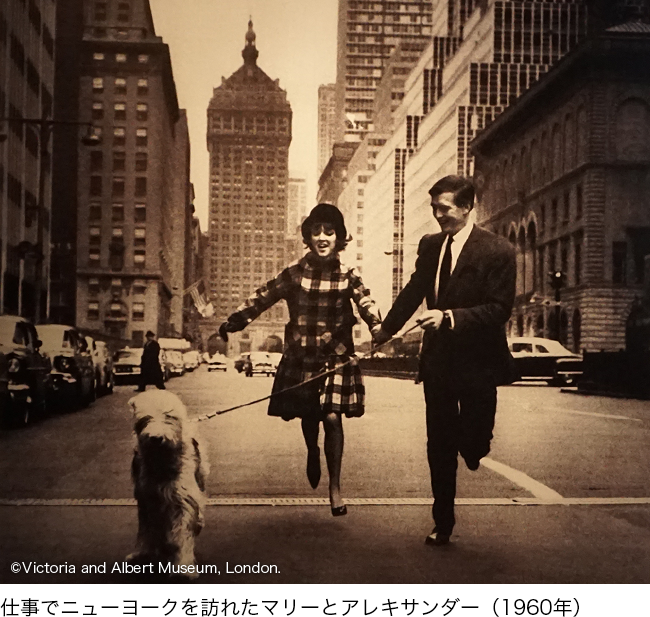 仕事でニューヨークを訪れたマリーとアレキサンダー（1960年）