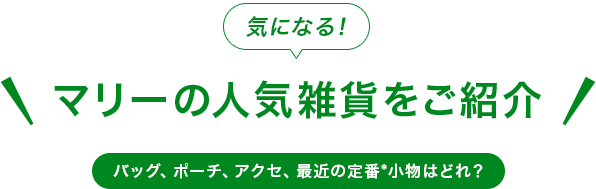 気になる！マリーの人気雑貨をご紹介