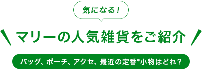 気になる！マリーの人気雑貨をご紹介